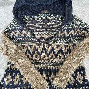 Free People Chunky Knit Hooded Sweater